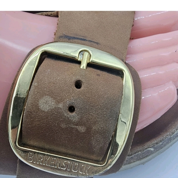 Birkenstock Arizona Big Buckle Sandals Cognac Leather Size 37 US 6 6.5 - Picture 7 of 11